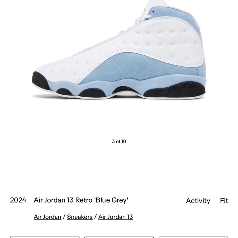 Air Jordan 13 Retro Blue/Grey 6Y - Picture 2 of 16